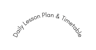 Daily Lesson Plan Timetable
